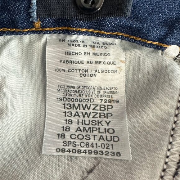 Wrangler Vintage Jeans Youth Size 18 Husky Straight Leg - Picture 6 of 6